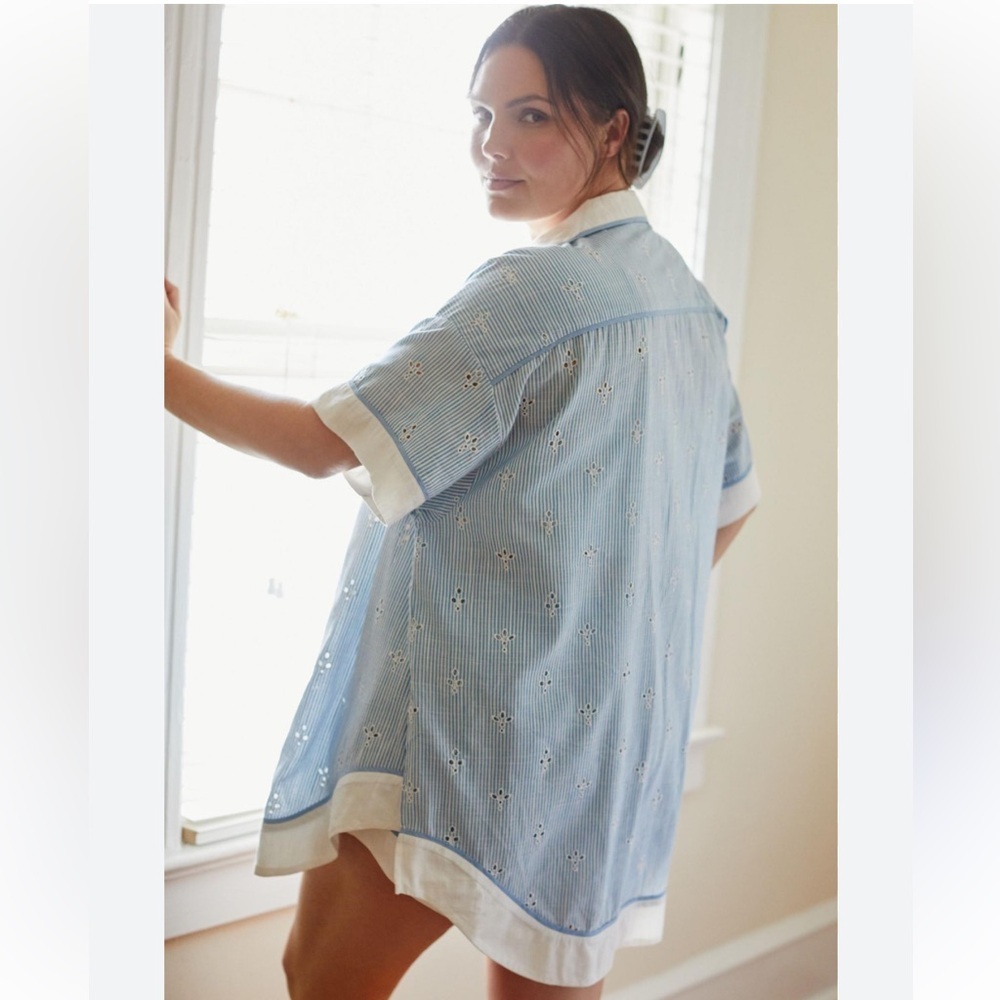 Anthropologie Bijou striped pajama top - Picture 6 of 13